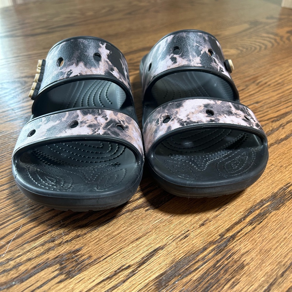 CROCS Black and Purple Sandals